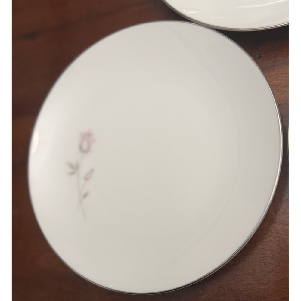 Lot of 5 Vintage Noritake Pasadena 6311 Bread & Butter Plates‎ Pink Rose Trim